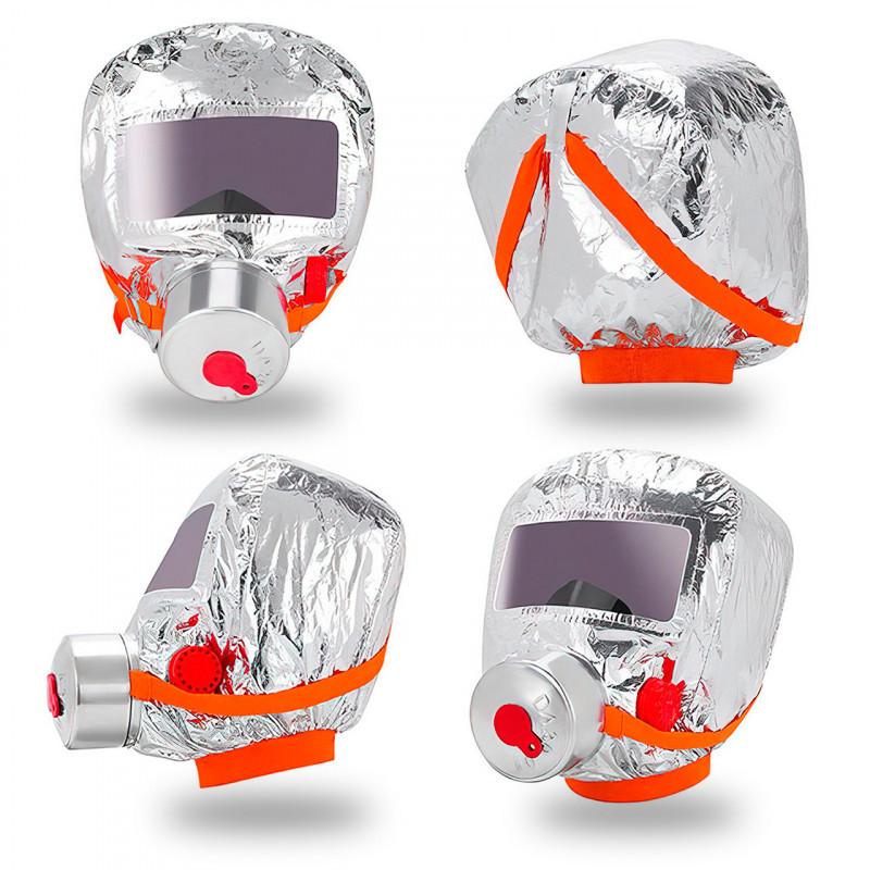 LT Маска противогаз из алюминиевой фольги, панорамный противогаз Fire mask защита головы от радиации cd - фото 9 - id-p2136598053