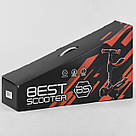 Самокат для дітей триколісний яскравий Best Scooter JS-30918 Блакитний / Жовтий Самокат дитячий з сидінням, фото 2