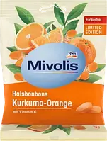 Mivolis Bonbon, Kurkuma & Orange, zuckerfrei Леденцы для горла без сахара со вкусом куркумы и апельсина 75 г