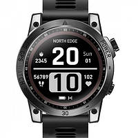 Чоловічий наручний розумний годинник North Edge CrossFit GPS з компасом (Black)