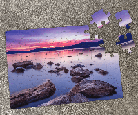 Пазл Озеро Тахо. Картон А4, 40