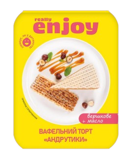 Вафельний торт Андрутики з згущеним молоком та маслом 180г TM Really ENJOY