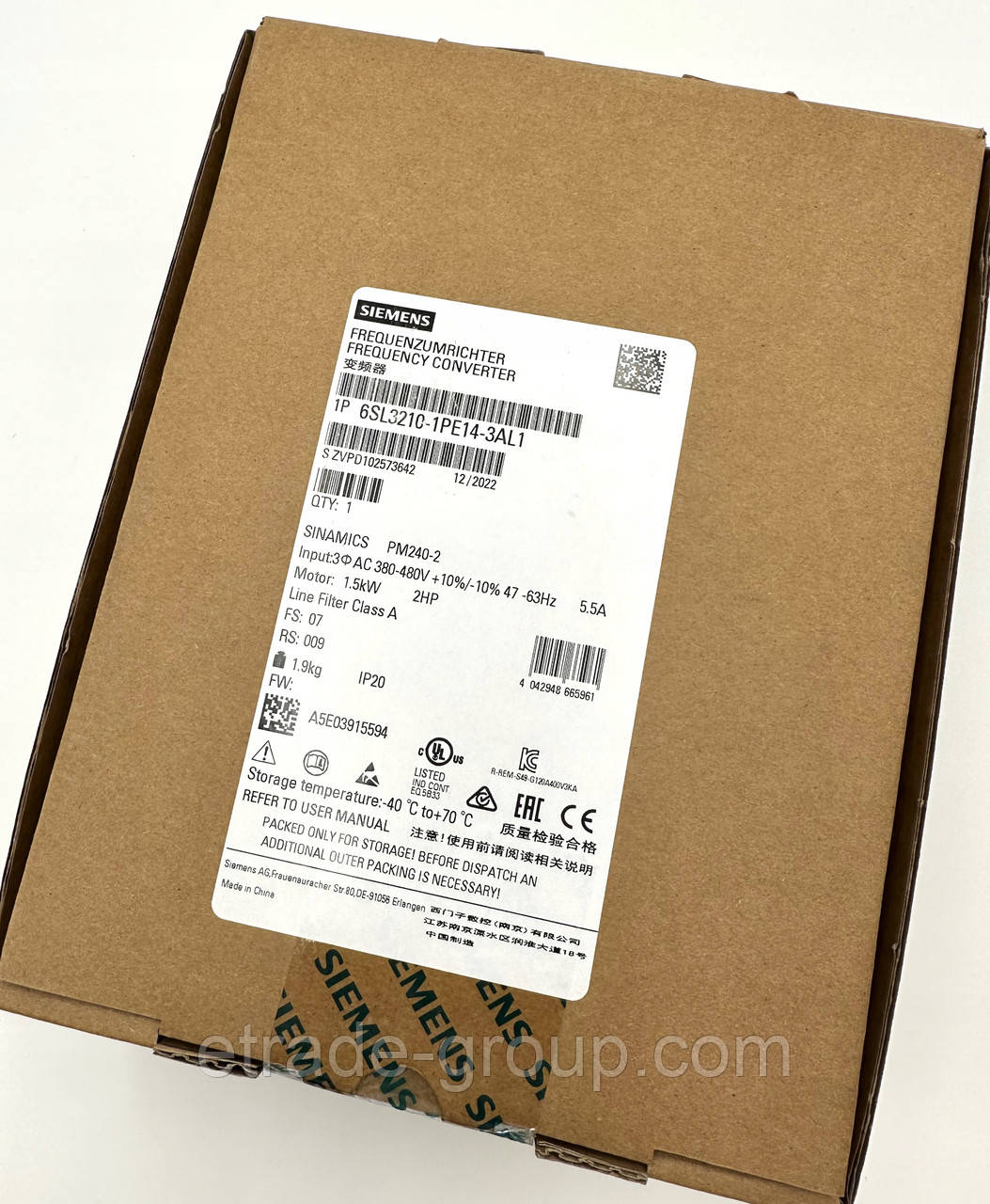 Силовий модуль Siemens 6SL3210-1PE14-3AL1 SINAMICS