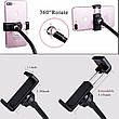 Кільцева лампа для відео та фото FS-019 (5 Вт, на USB) c тримачем для телефону на прищіпці, з гнучкою ніжкою Чорний, фото 2