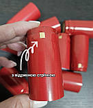 Термозбіжні ковпачки на пляшку бордово-червоні - набір 10 штук (30 мм х 60 мм), фото 4