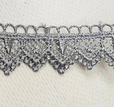 Мережево макраме 2.5см (13м) колір сірий