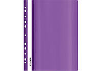 Папка-скоросшиватель Economix А4 с глянцевой перфорацией прозрачный верх фиолетовая E31510-12
