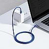Кабель зарядный Baseus USB Type-C to Type-C USB C Crystal Shine Series 100 Вт 1.2 м Blue (CAJY000603), фото 3