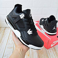Nike Air Jordan 4 Retro, чорні кроссовки найк аир джордан ретро кросовки кросівки