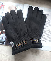 Мужские флисовые перчатки Thinsulate черные с манжетом FDS
