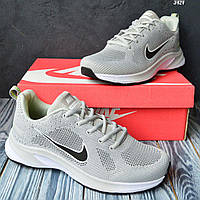 Nike Air Running світло-сірі, сітка найк аир раннинг кроссовки кросовки
