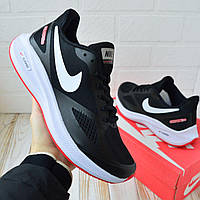 Nike Air Running чорні з червоним, сітка кросівки найк аир раннинг кросовки