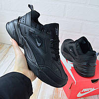Nike M2 Tekno чорні, шкіра найк текно кроссовки кросівки кросовки