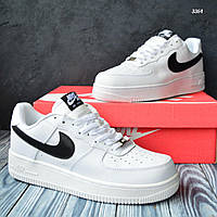 Nike Air Force 1, білі з чорним, ТОП найк аир форс форсы кросівки кросовки кроссовки