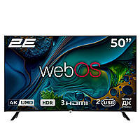 Телевізор 50" 2E 2E-50A07KW WebOS Wi-Fi 4K