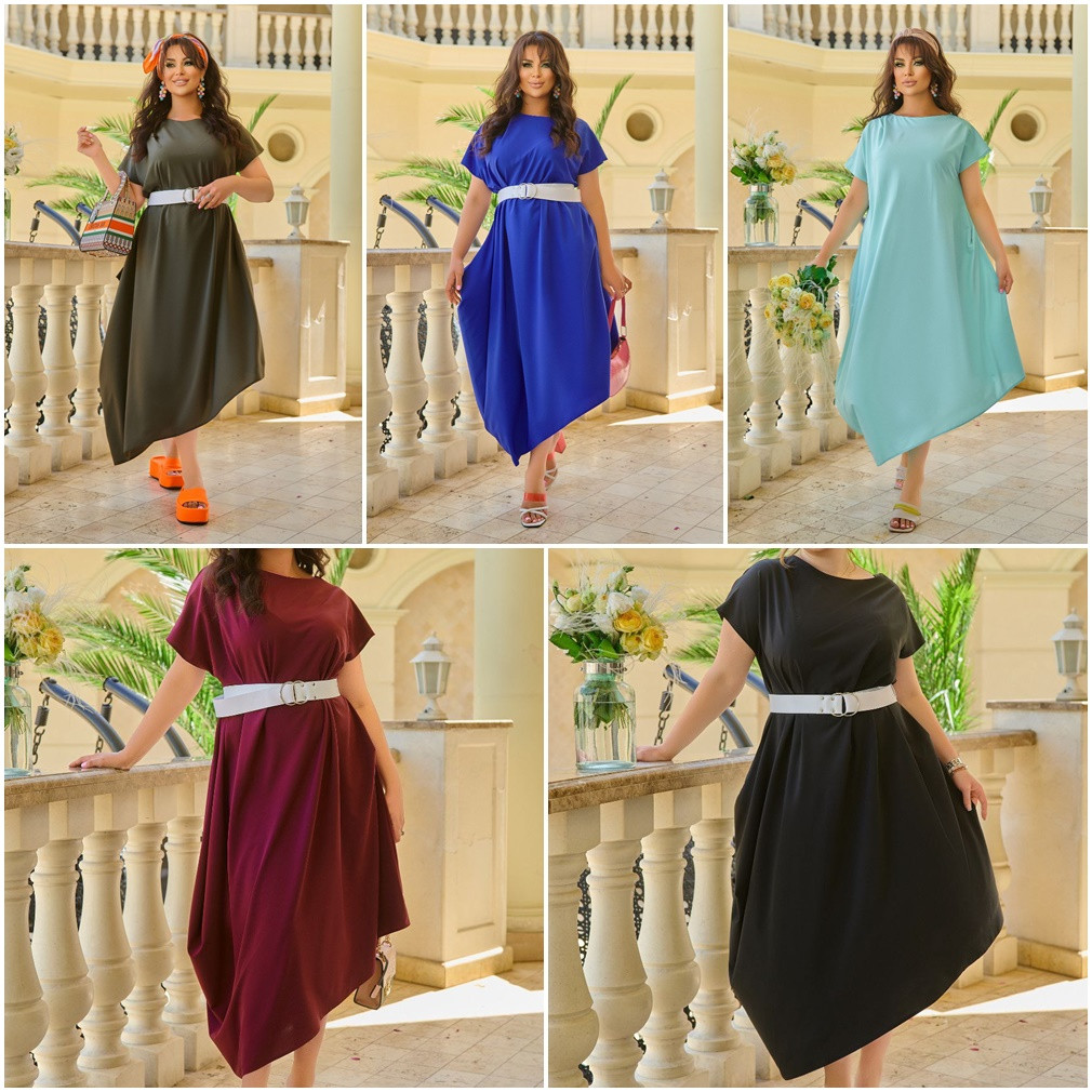 Дуже красиве плаття софт короткі рукави міді розміри батал