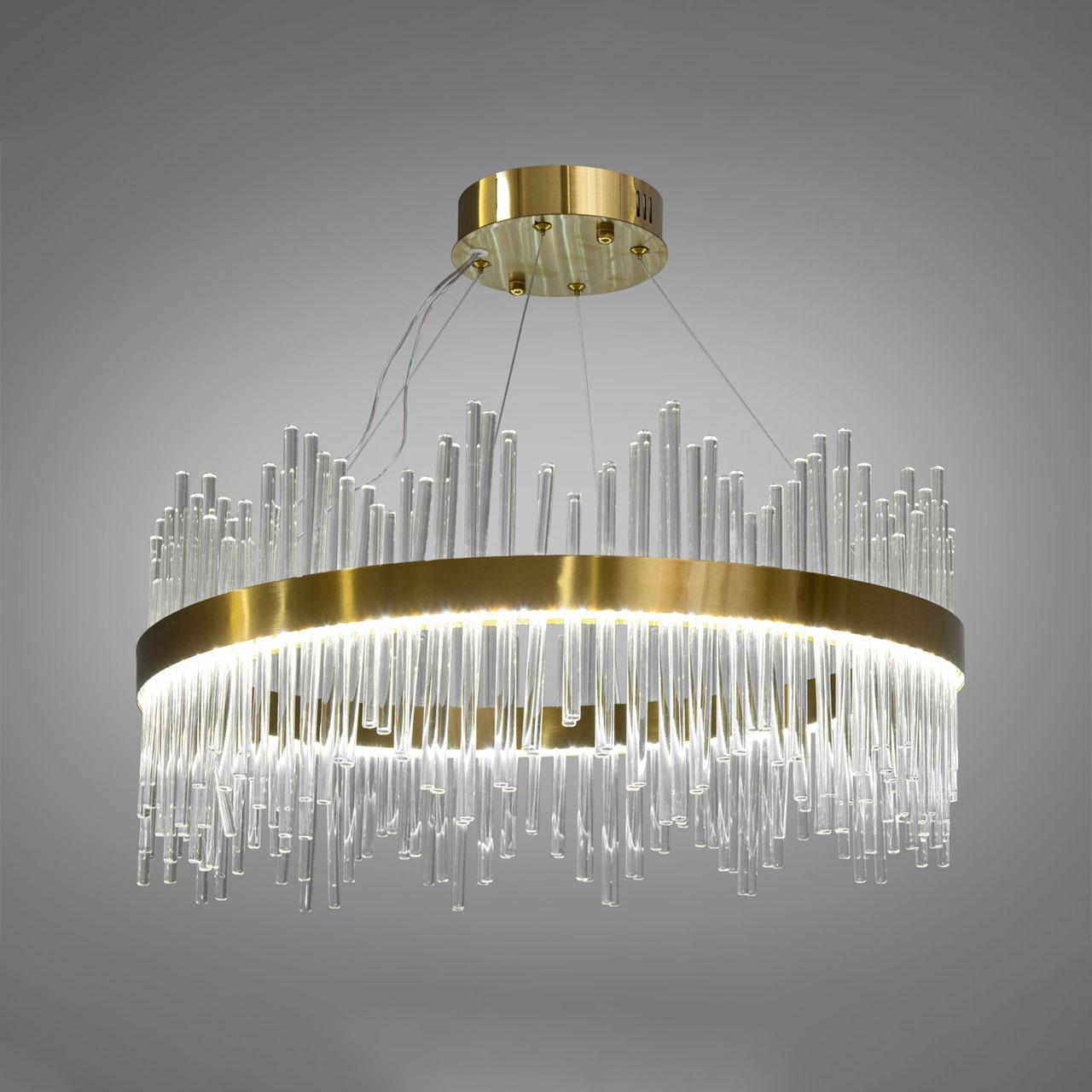 Світлодіодна кришталева люстра в стилі Арт-Деко колір каркасу бронза D-940/600BR, фото 1