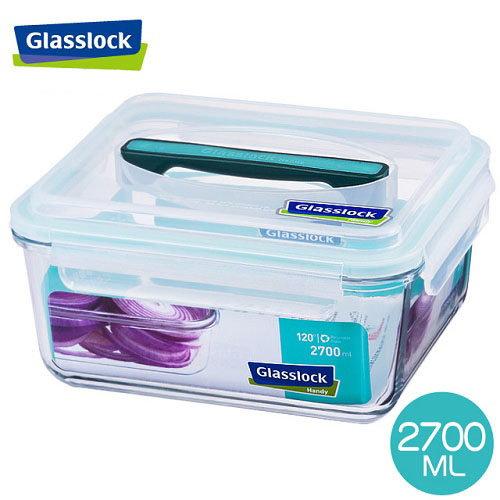 Контейнер скляний прямокутний Glasslock 2700 мл MHRB-270