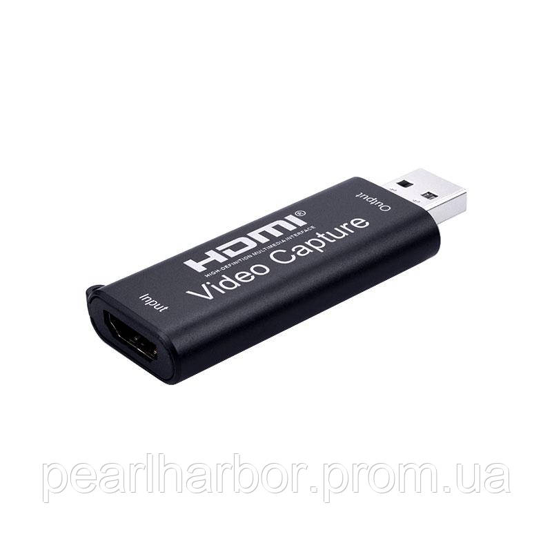 Перехідник відео Lucom USB2.0 A-HDMI M F (V.Capture) відеозахват video capture 1080p чорний ( XE, код: 7455070 - фото 5 - id-p2136624041