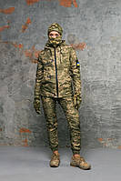 Костюм 'Terra Hot' зелений піксель жіночий/ бафф та рукавички хакі у подарунок. FDS