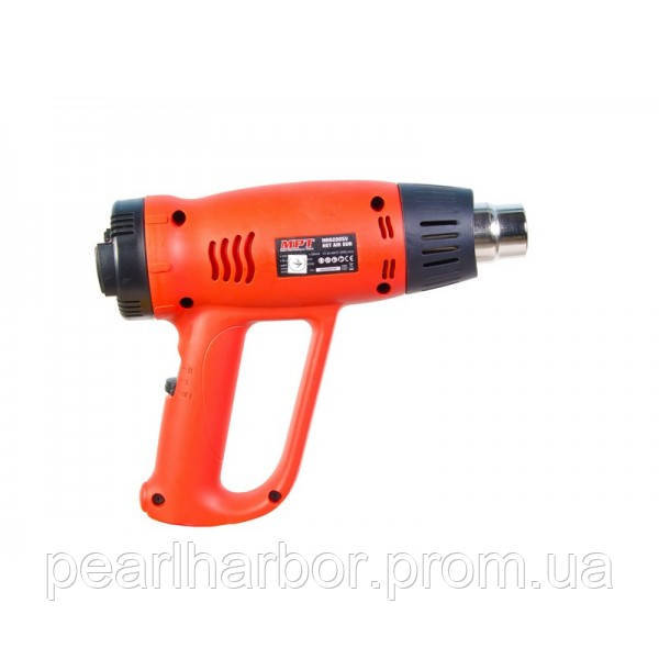 Фен промисловий MPT PROFI 2000 Вт 60-630 °C 300-500 л насадки 2 шт MHG2005V XE, код: 7428783 - фото 3 - id-p2136624059