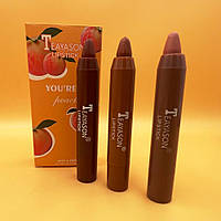 Губная помада-карандаш Teayason Lipstick матовая в разных цветовых гаммах перик- персиковый и его оттенки
