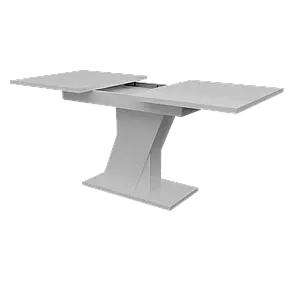 Обідній розсувний стіл ТРІОН МДФ Neman, колір білий глянець, фото 2