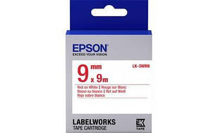 Epson Картридж зі стрічкою LK3WRN принтерiв LW-300/400/400VP/700 Std Red/Wht 9mm/9m