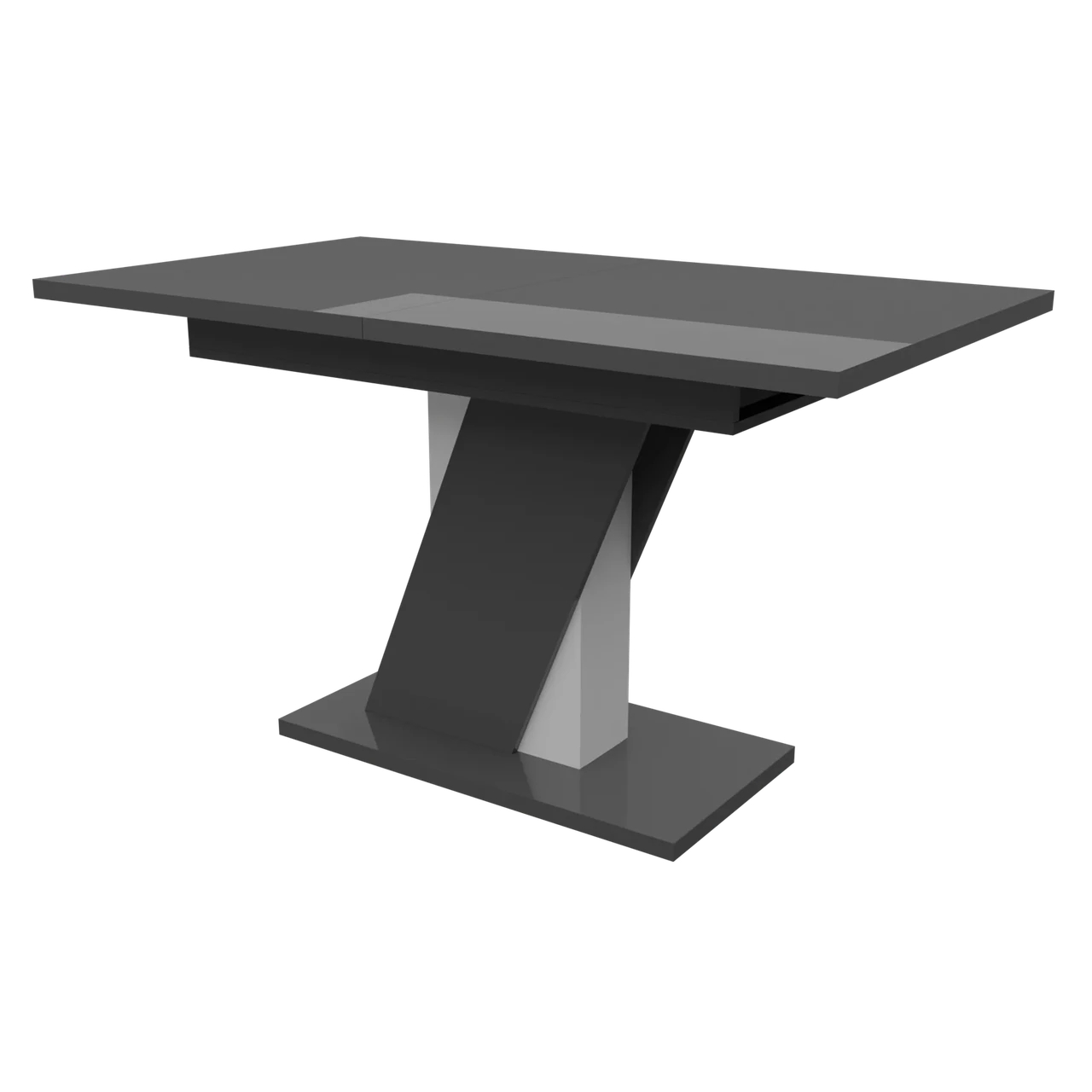Обідній розсувний стіл ТРІОН МДФ Neman, колір сірий глянець