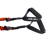 Еспандер плечовий трубчастий із ручками у захисному рукаві навантаження 16 кг Zelart FI-7834-35, фото 5