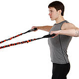 Еспандер плечовий трубчастий із ручками у захисному рукаві навантаження 16 кг Zelart FI-7834-35, фото 10