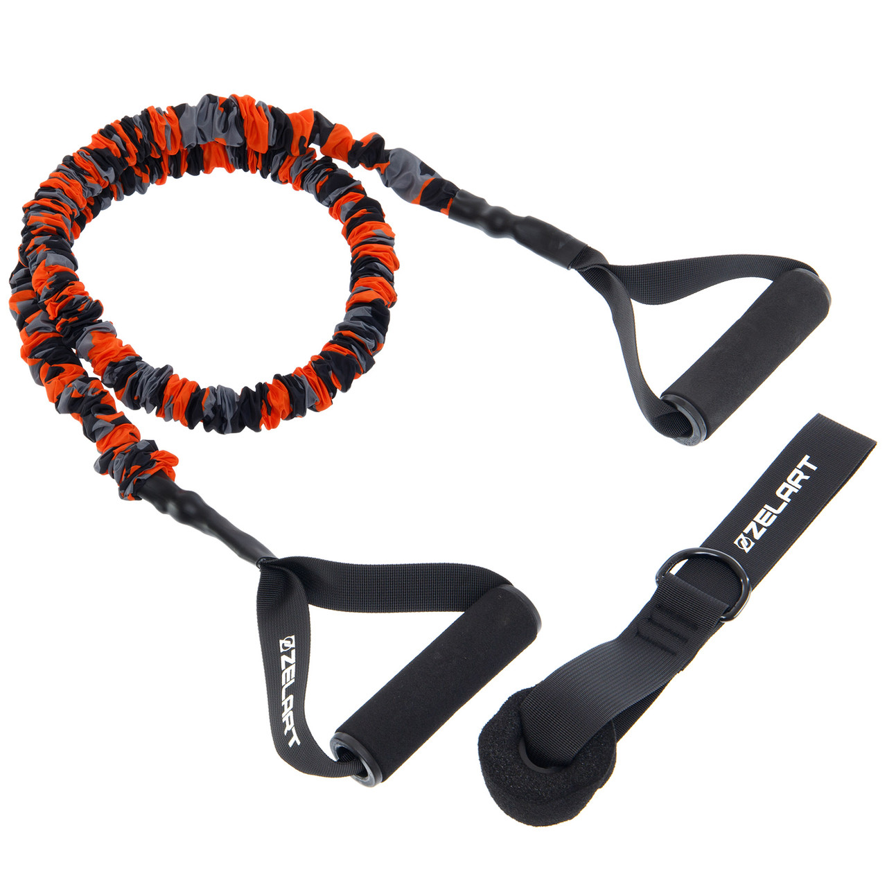 Еспандер плечовий трубчастий із ручками у захисному рукаві навантаження 16 кг Zelart FI-7834-35, фото 1