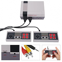 Игровая приставка Mini NES + 620 игр консоль с джойстиками Серая gr