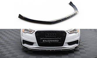 Сплітер Audi A3 8V (13-16) седан тюнінг обвіс губа спідниця елерон (V1)
