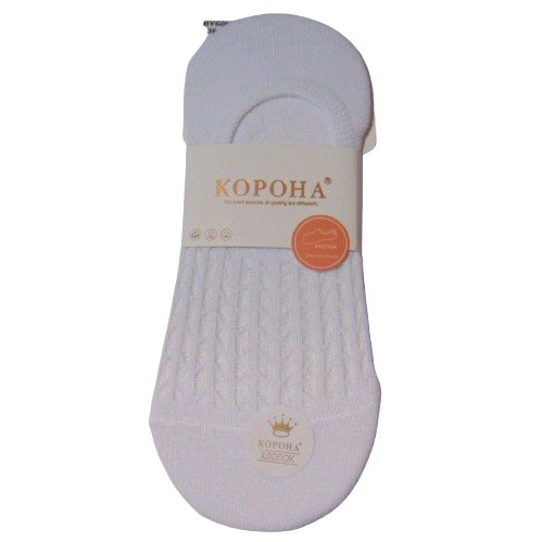 Слідки із силіконом Корона 36-41 білі 6051, фото 1
