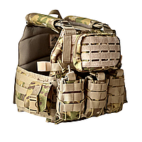 Плитоноска ASDAG М Cordura 1000D мультикам с системой MOLLE + 7 подсумков