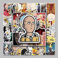 Наклейки на телефон, карту,  One-Punch Man, Ванпанчмен, стікери для ноутбука, стікербомбінг 10шт