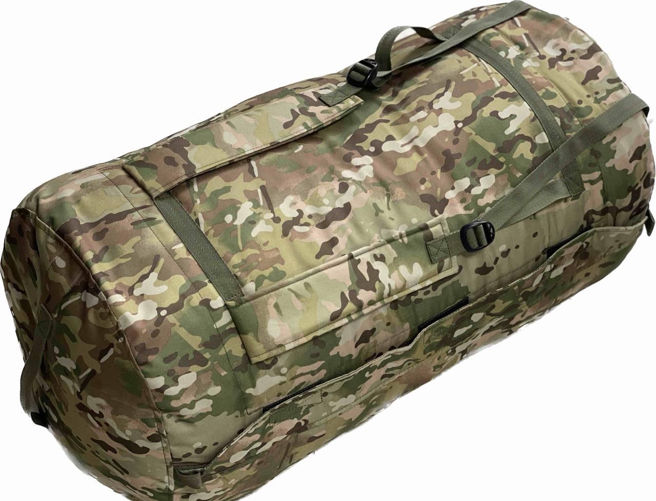 Баул рюкзак сумка 3 в 1 на 120 л, баул мешок вещевой армейский тактический баул для военных и армии - фото 4 - id-p2136640294