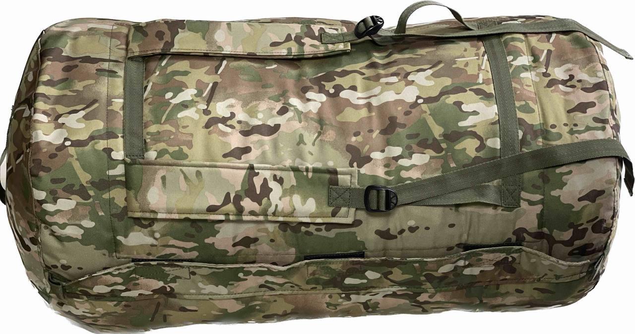 Баул рюкзак сумка 3 в 1 на 120 л, баул мешок вещевой армейский тактический баул для военных и армии - фото 7 - id-p2136640294