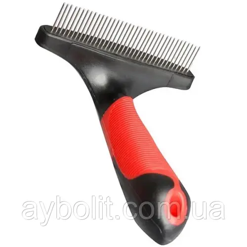 Гребінець-граблі Flamingo Rake Rotating Teeth для собак з довгою, жорсткою та курчавою шерстю, 27 зубців