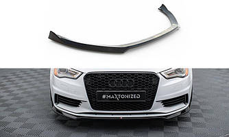 Сплітер Audi A3 8V (13-16) седан тюнінг обвіс губа спідниця елерон (V2)