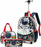 Школьный набор из 3 предметов: рюкзак на колесах сумка пенал Jasminestar Разноцветный (X001JT XE, код: 8299064