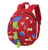 Детский рюкзак Динозавр с ремешком и анти-потерянным ремнем DinoBaby Красный (gab_krp220tkFf9 XE, код: 916435
