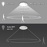 Нічник з датчиком руху Awanber, живлення від батареї, освітлення у шафі з активацією руху (2шт), фото 3
