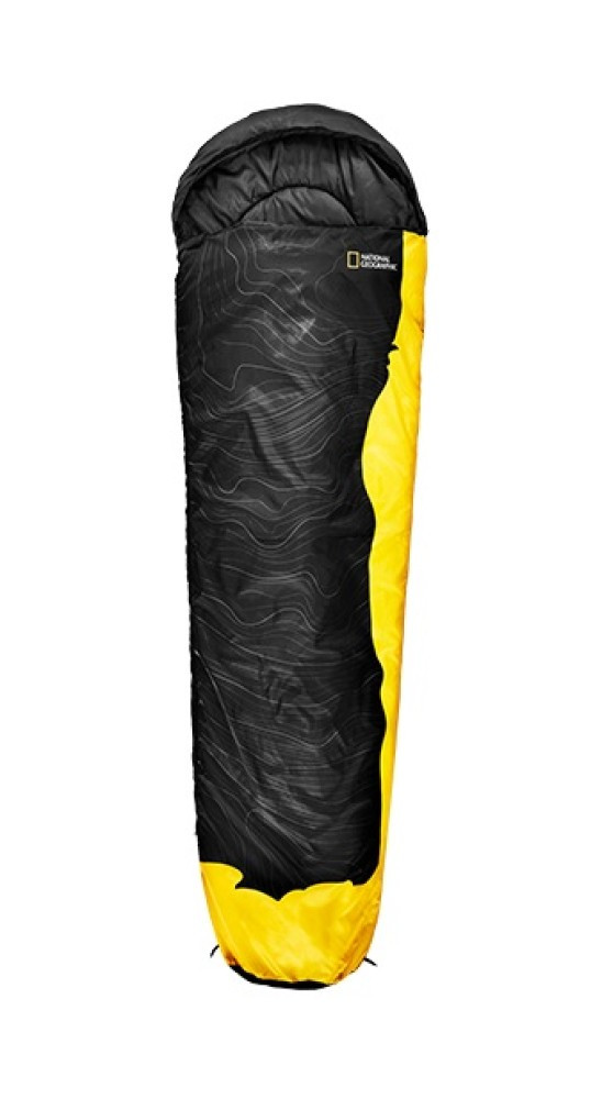 Спальний мішок National Geographic Sleeping Bag 230 x 74 cм black/yellow FDS - фото 2 - id-p2136645743