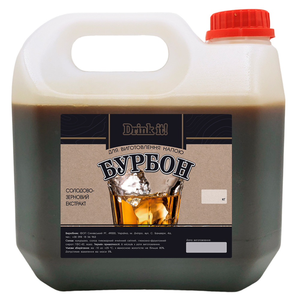 Солодово-зерновий екстракт Drink it Бурбон, 4 кг