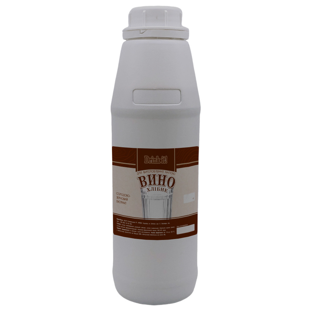 Солодово-зерновий екстракт Drink it Хлібне вино, 1,2 кг, фото 1