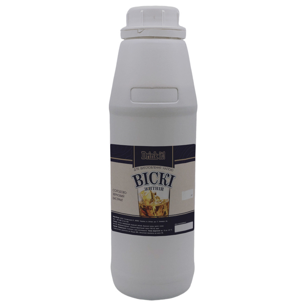 Солодово-зерновий екстракт Drink it Житній віскі, 1,2 кг