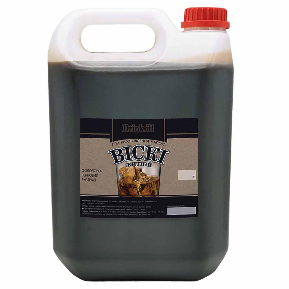 Солодово-зерновий екстракт Drink it Житній віскі, 7 кг