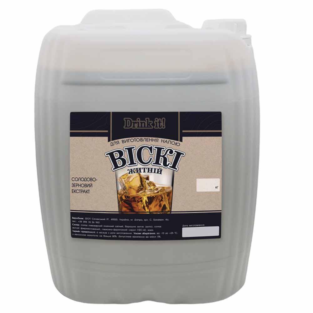 Солодово-зерновий екстракт Drink it Житній віскі, 14 кг